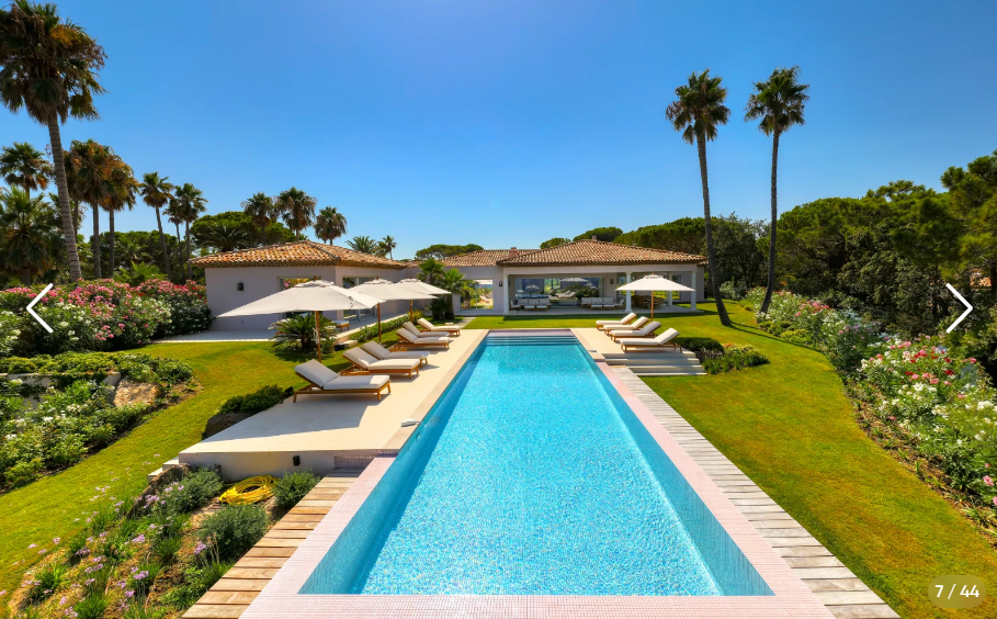 Vu d'ensemble du jardin de la Villa Celestia