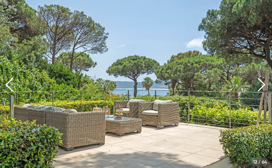 Terrasse de la villa Bella Vista